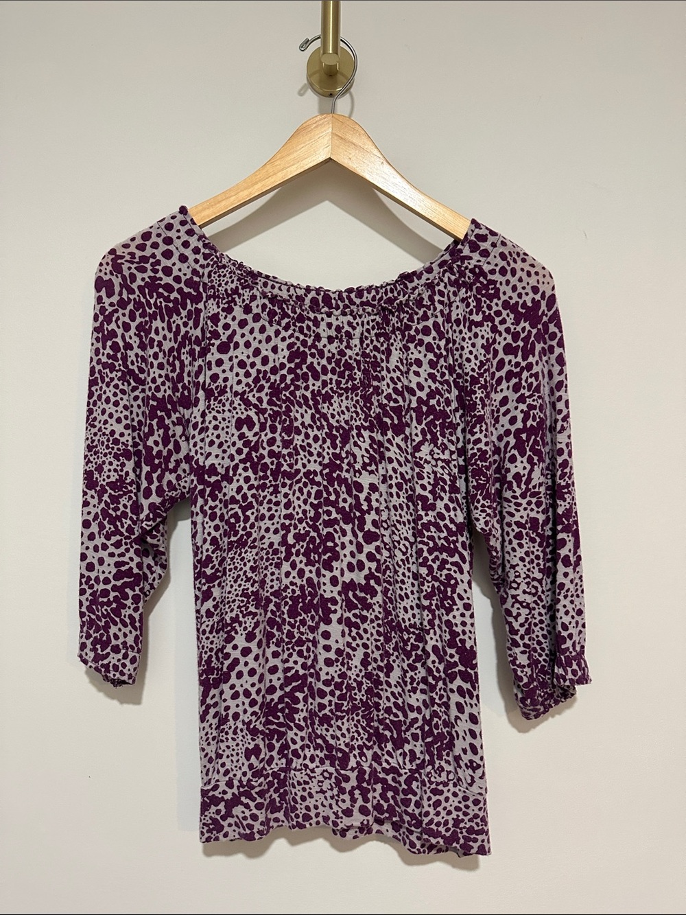 Petite LOFT Purple Print Women's Top
